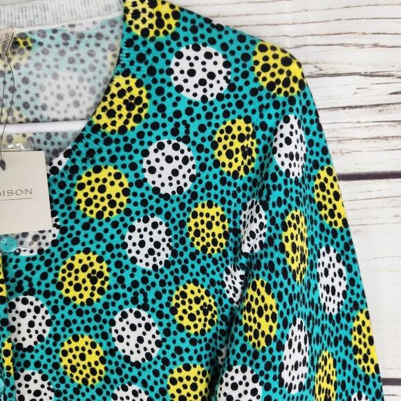 Madison Women's Cardigan Dots Sweater Size Small NWT Casual - Picture 5 of 7